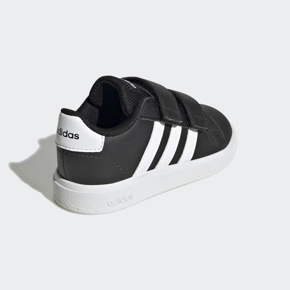 adidas Grand Court Lifestyle Hook and Loop Shoes - Black | adidas UAE