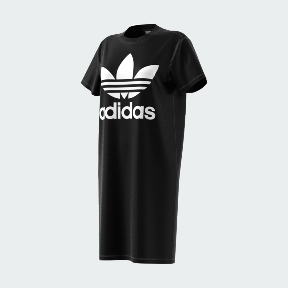 Adidas trefoil tee womens black online