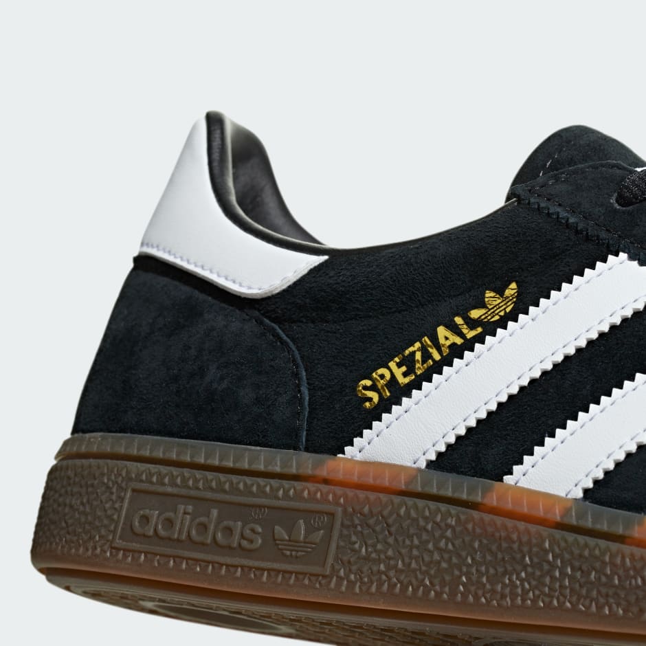 Adidas originals handball spezial trainers outlet in black with gum sole