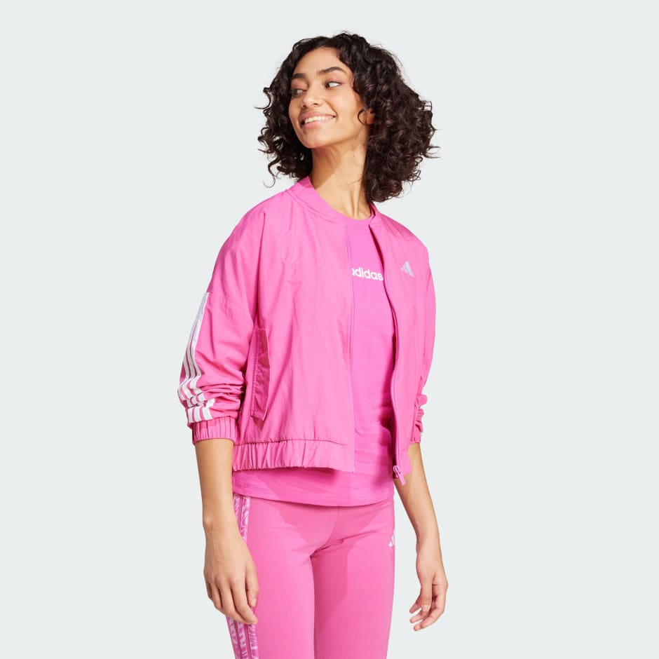 Essentials 3-Stripes Lifestyle Woven Bomber Jacket