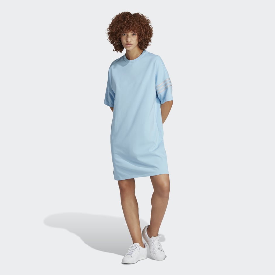 Clothing - Adicolor Neuclassics Tee Dress - Blue | adidas South Africa