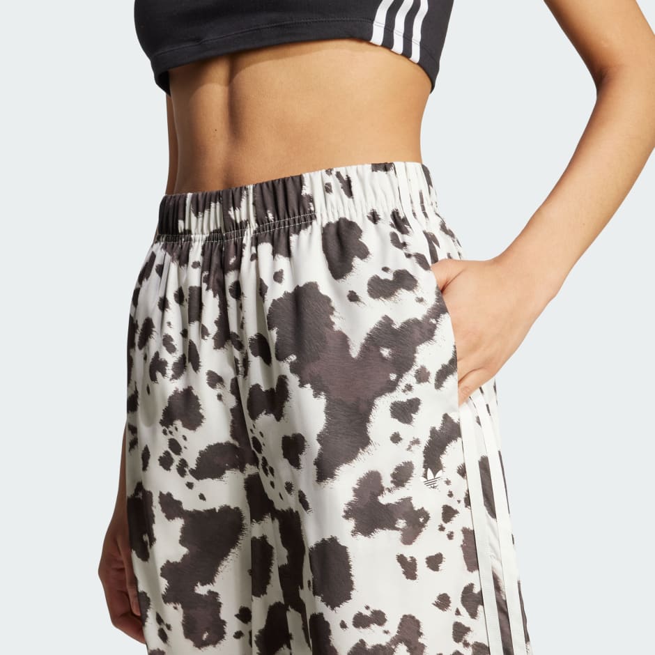 Originals Satin Cow Print Wide Leg Pants