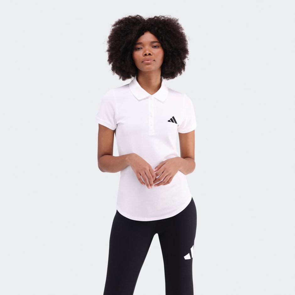 WOMENS SMALL LOGO PIQUE POLO SHIRT