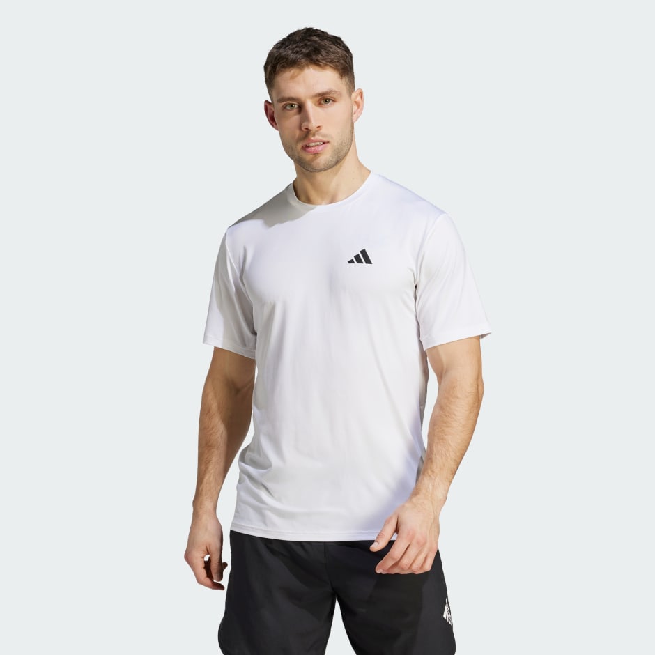 adidas Train Essentials Stretch Training Tee - White | adidas UAE