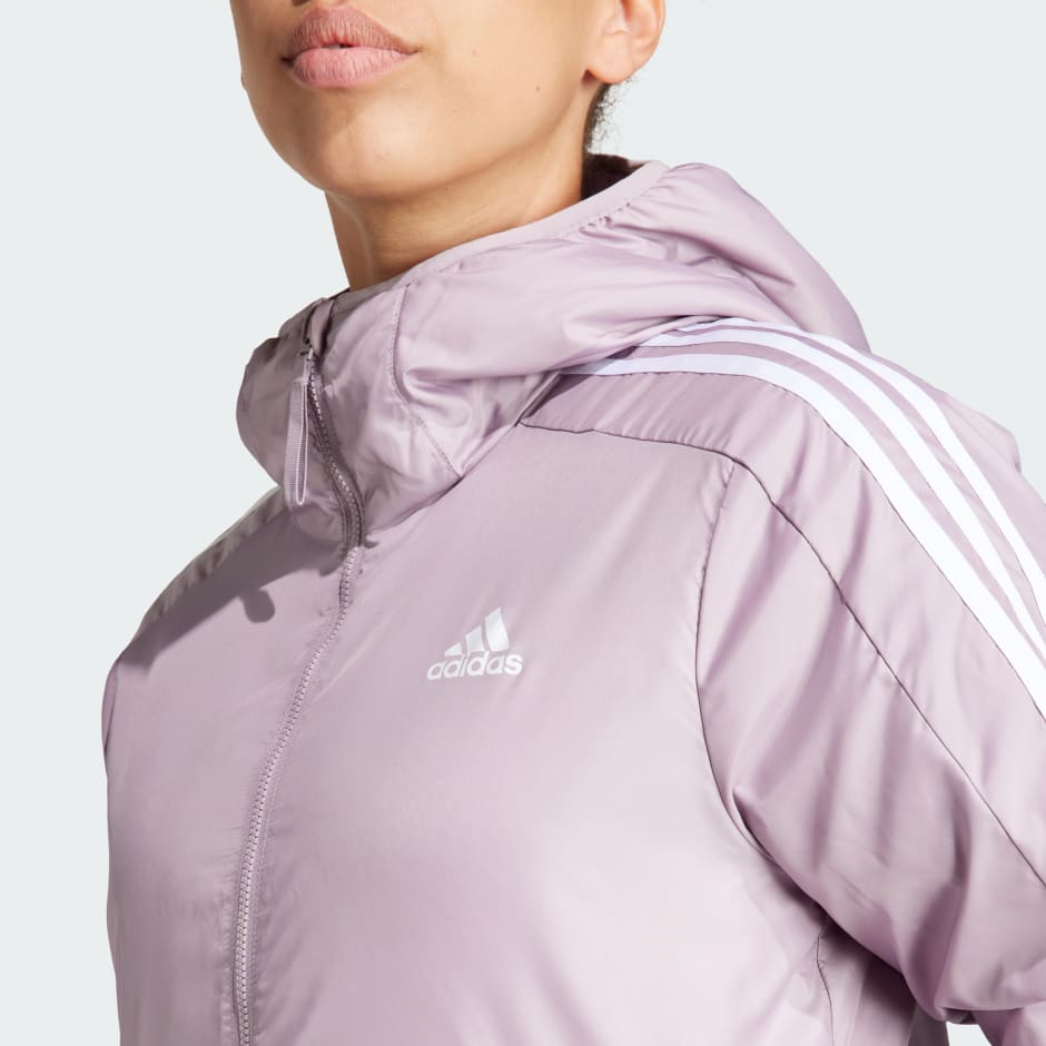 Essentials 3-Stripes Insulated Hooded Jacket