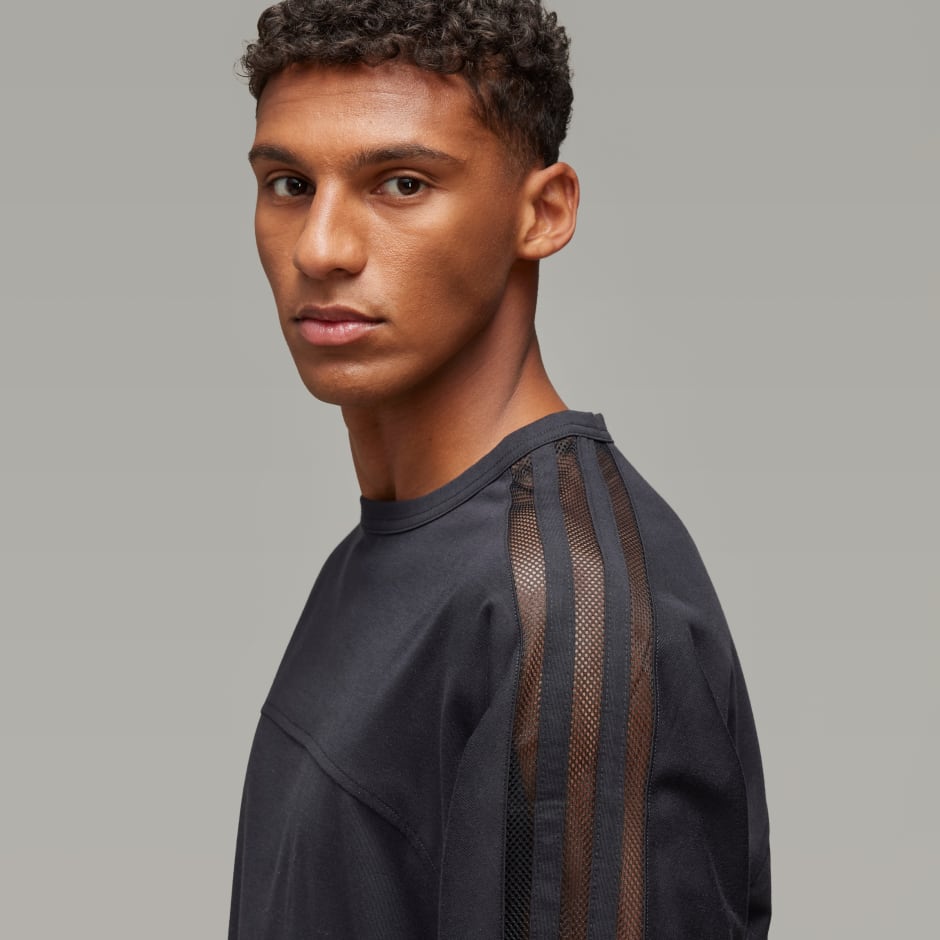 Y-3 Mesh Stripes Long Sleeve Tee