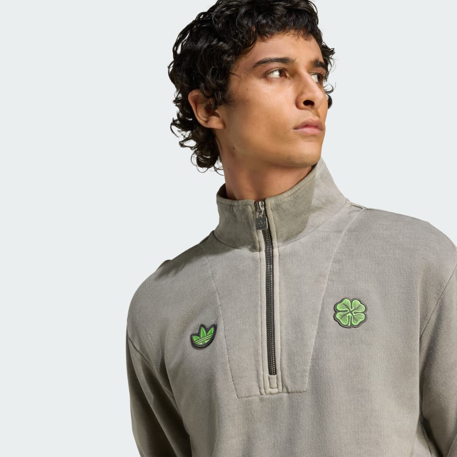 Majica s patentnim zatvaračem polovicom duljine Celtic FC Terrace Icons