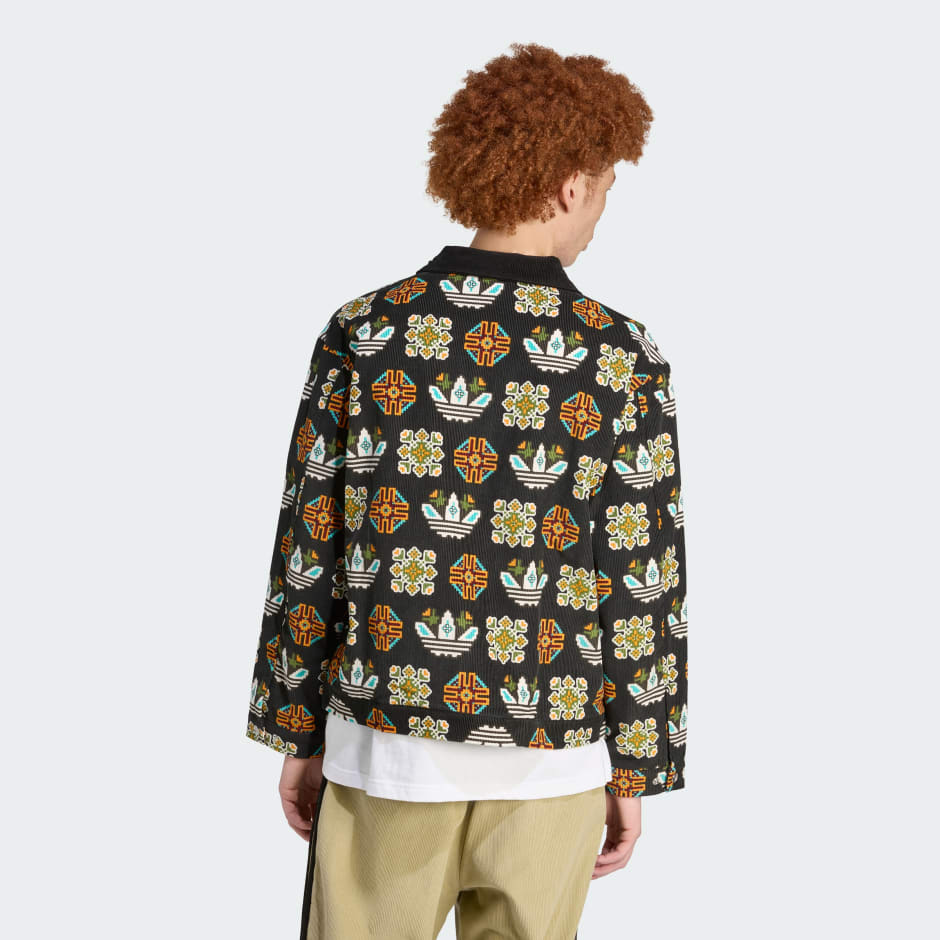 Monogram Allover Print Loose Coach Jacket