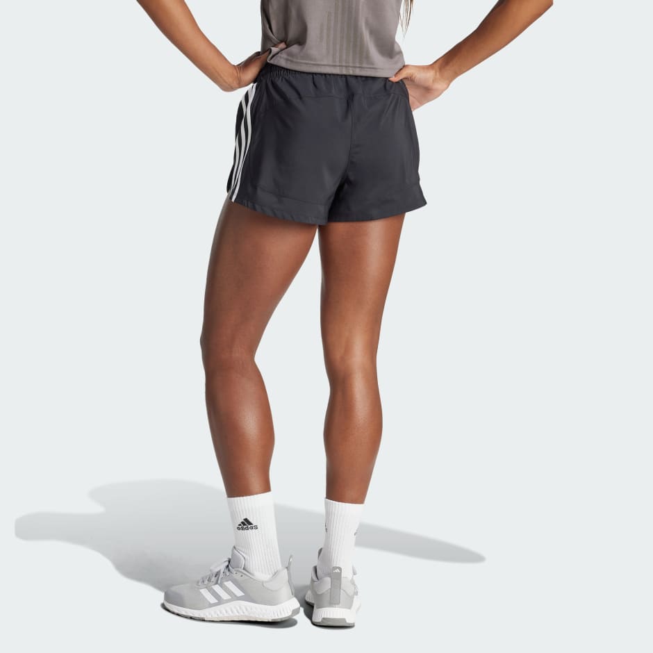 Pacer Training 3-Stripes Woven Mid-Rise Shorts