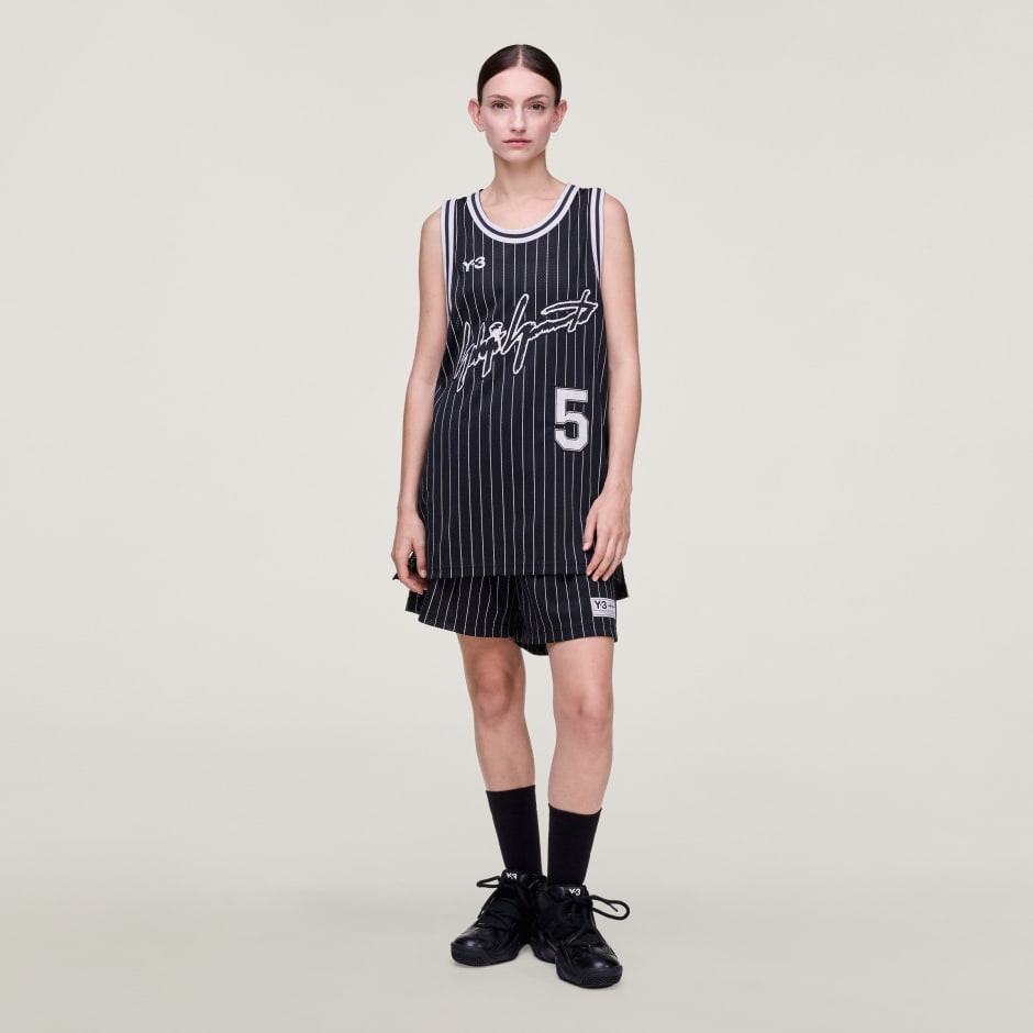 PANTALONI SCURȚI Y-3 MESH PINSTRIPE