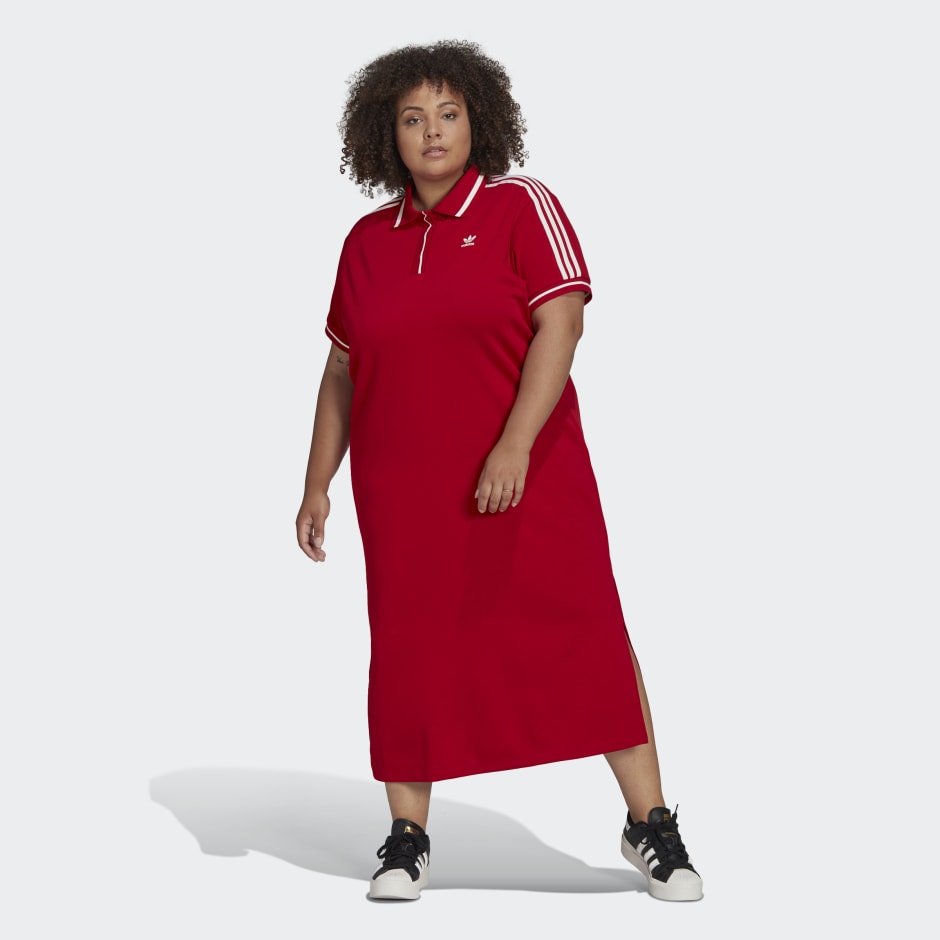 Celda de poder martes apoyo adidas Thebe Magugu Reg Dress (Plus Size) - Red | adidas QA