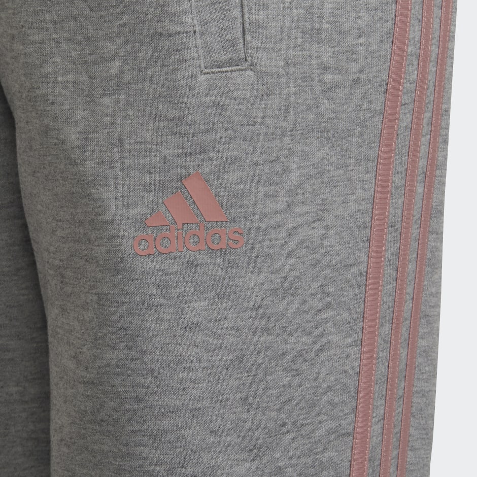 Adidas pants best sale grey stripes