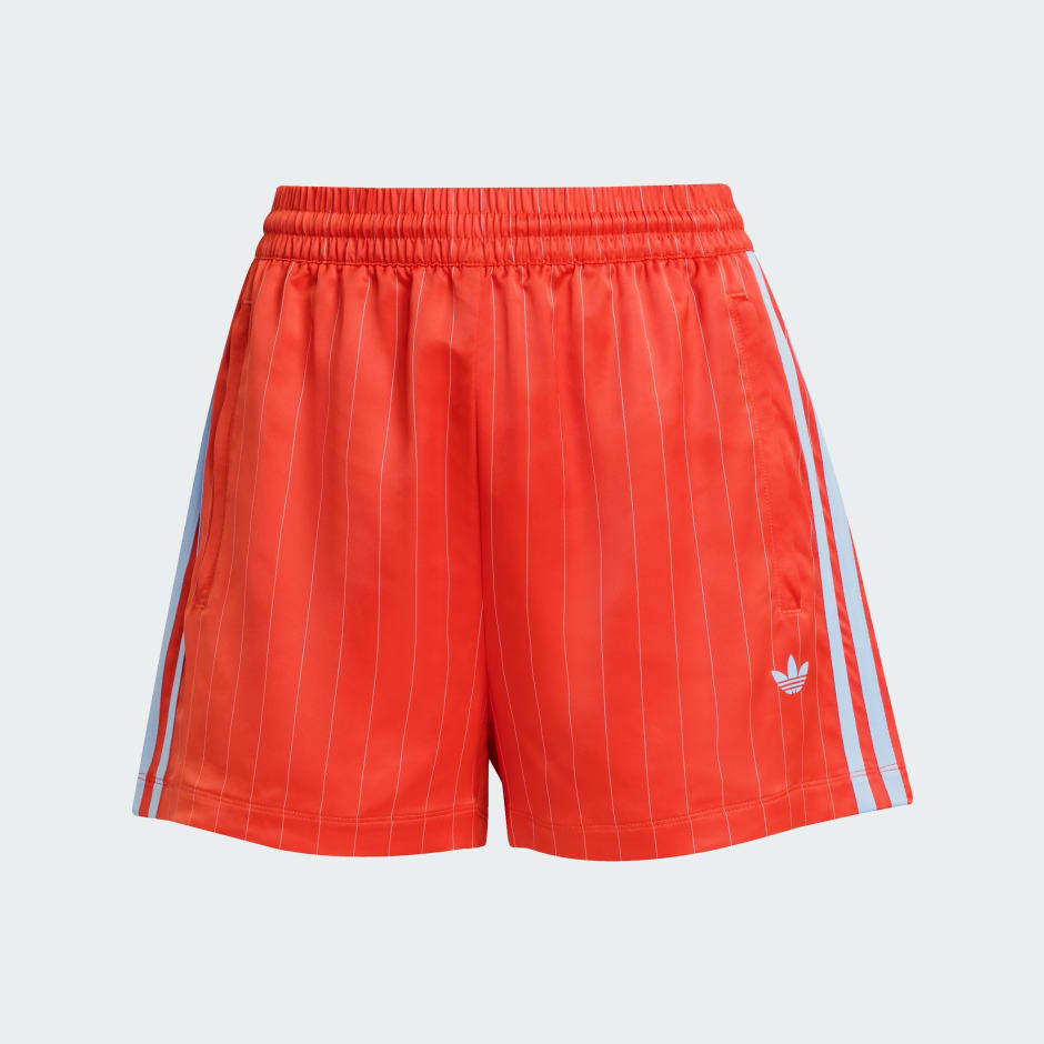 Pantaloni scurți adidas Originals Pin-stripe din satin