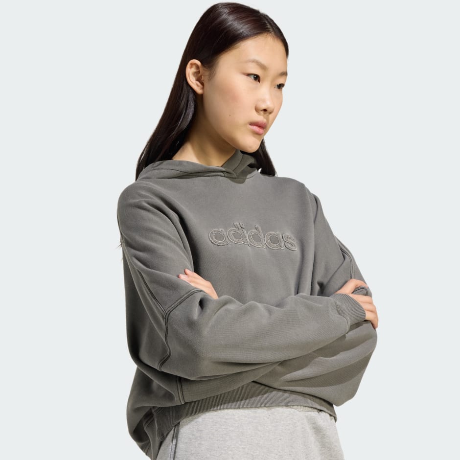 Washed Cropped Hoodie