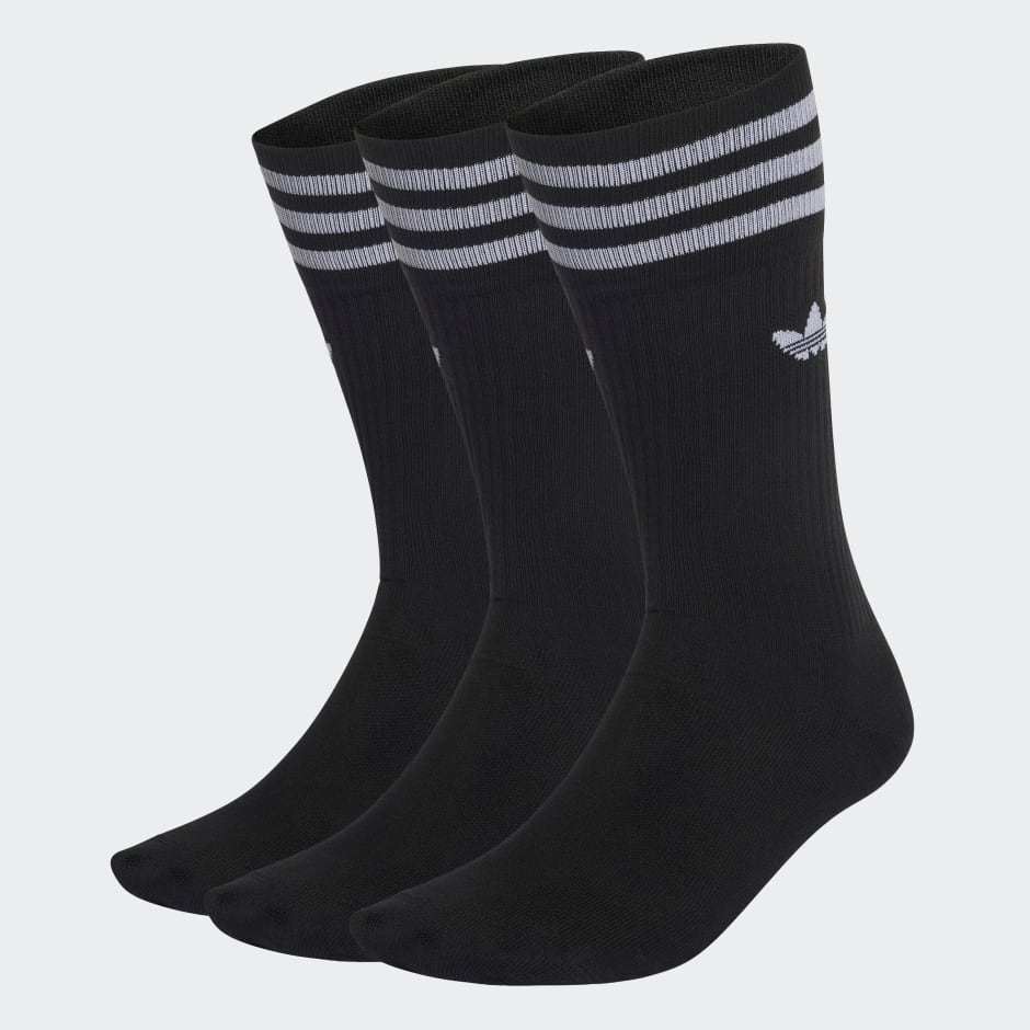 taart glans gemakkelijk te kwetsen adidas Solid Crew Socks 3 Pairs - Black | adidas SA