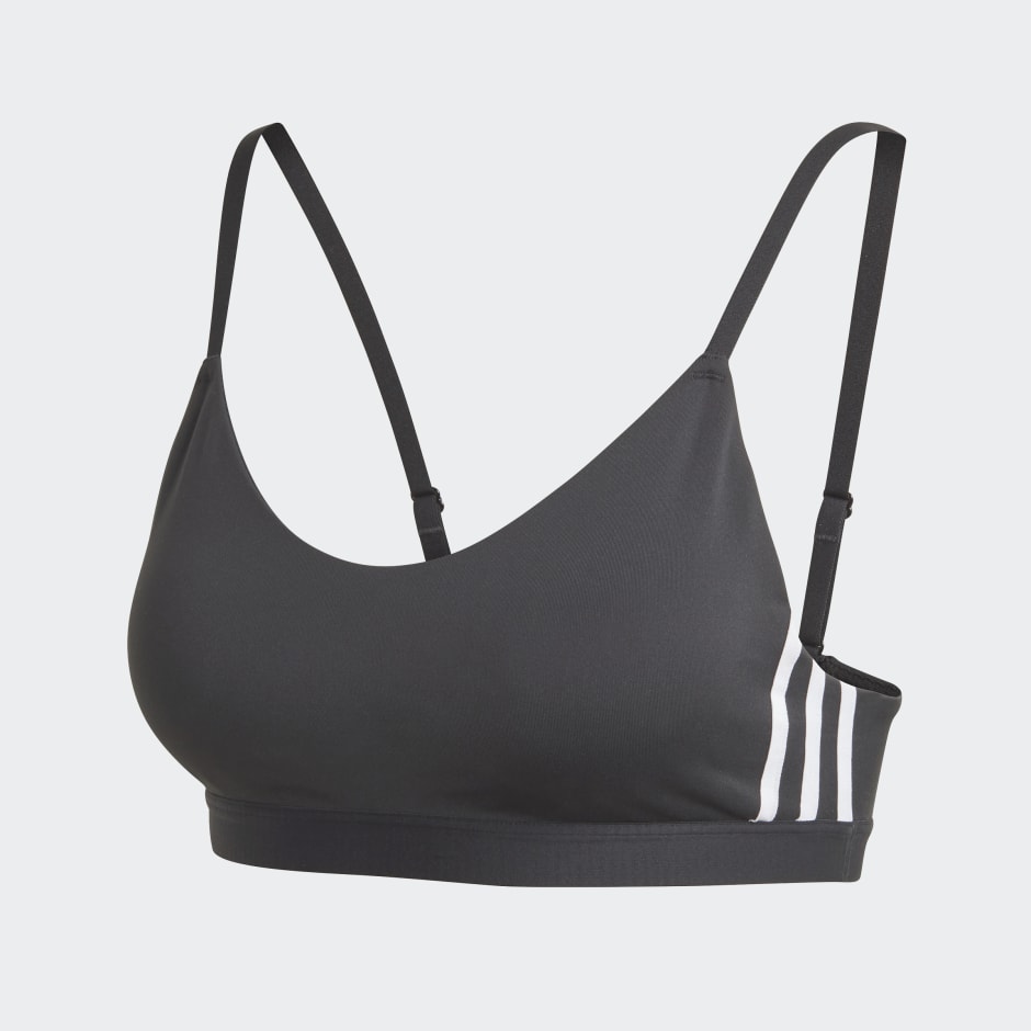 adidas All Me 3-Stripes Bra - Black | adidas KE