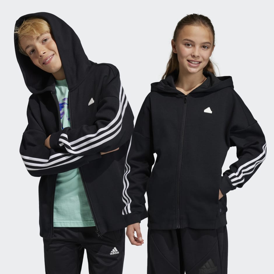 eigendom Rennen Verzamelen Kids Clothing - Future Icons 3-Stripes Full-Zip Hooded Track Top - Black |  adidas Saudi Arabia