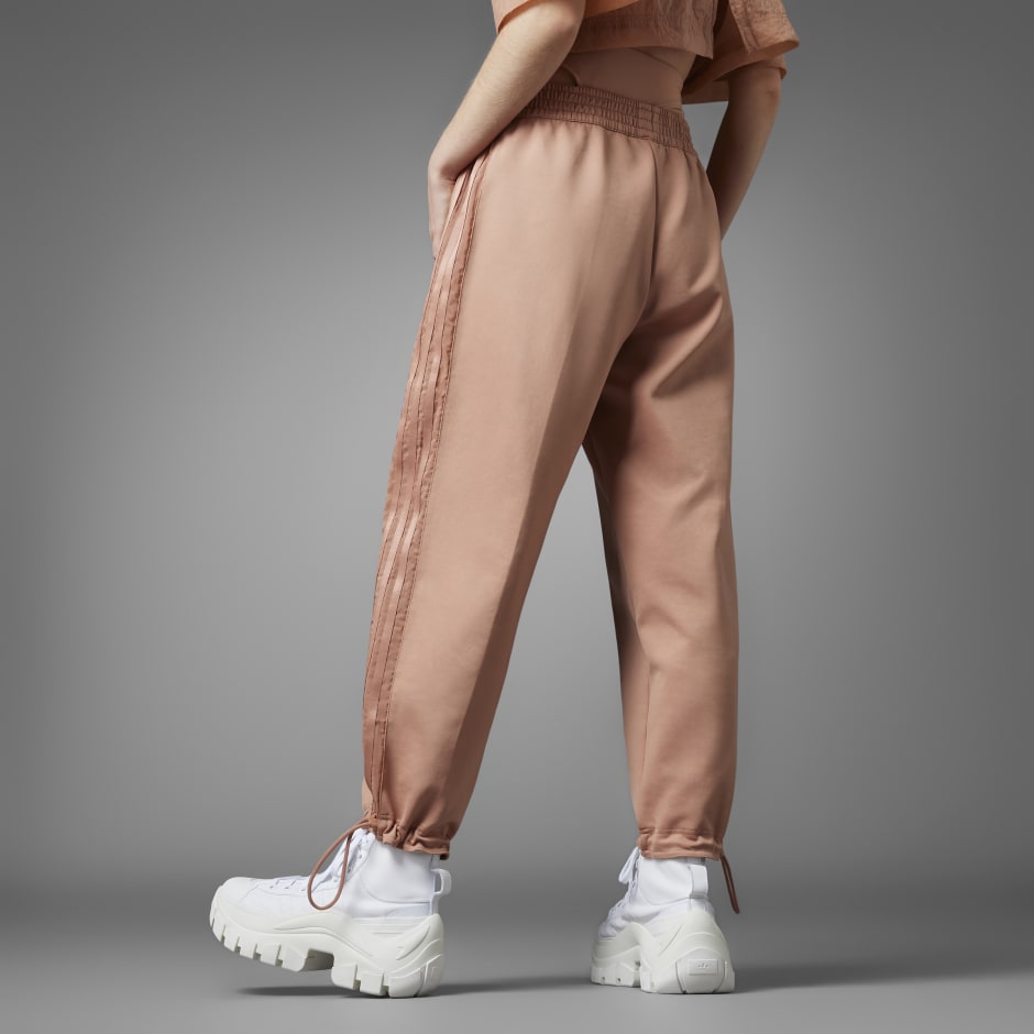 Pink satin best sale adidas pants