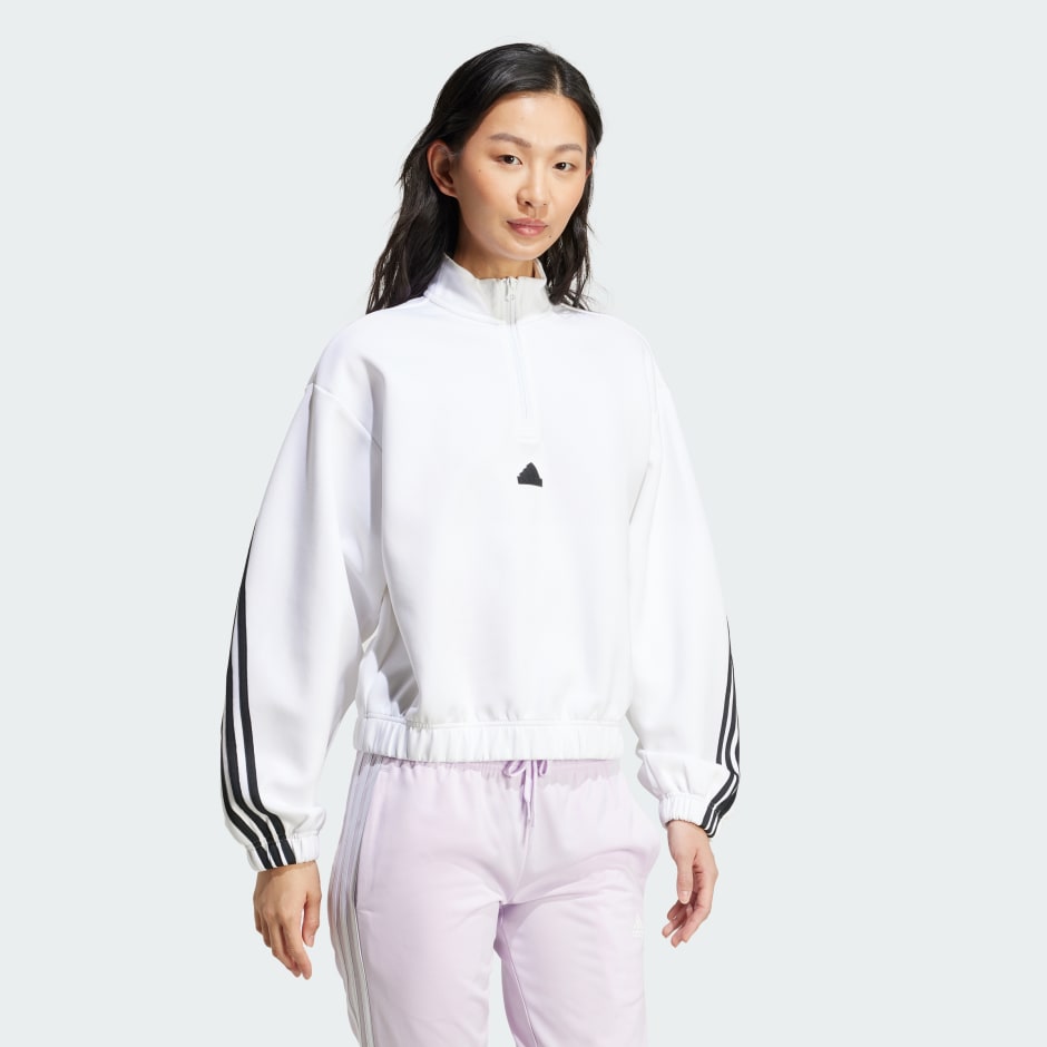 Future Icons Three Stripes 1/4 Zip Top