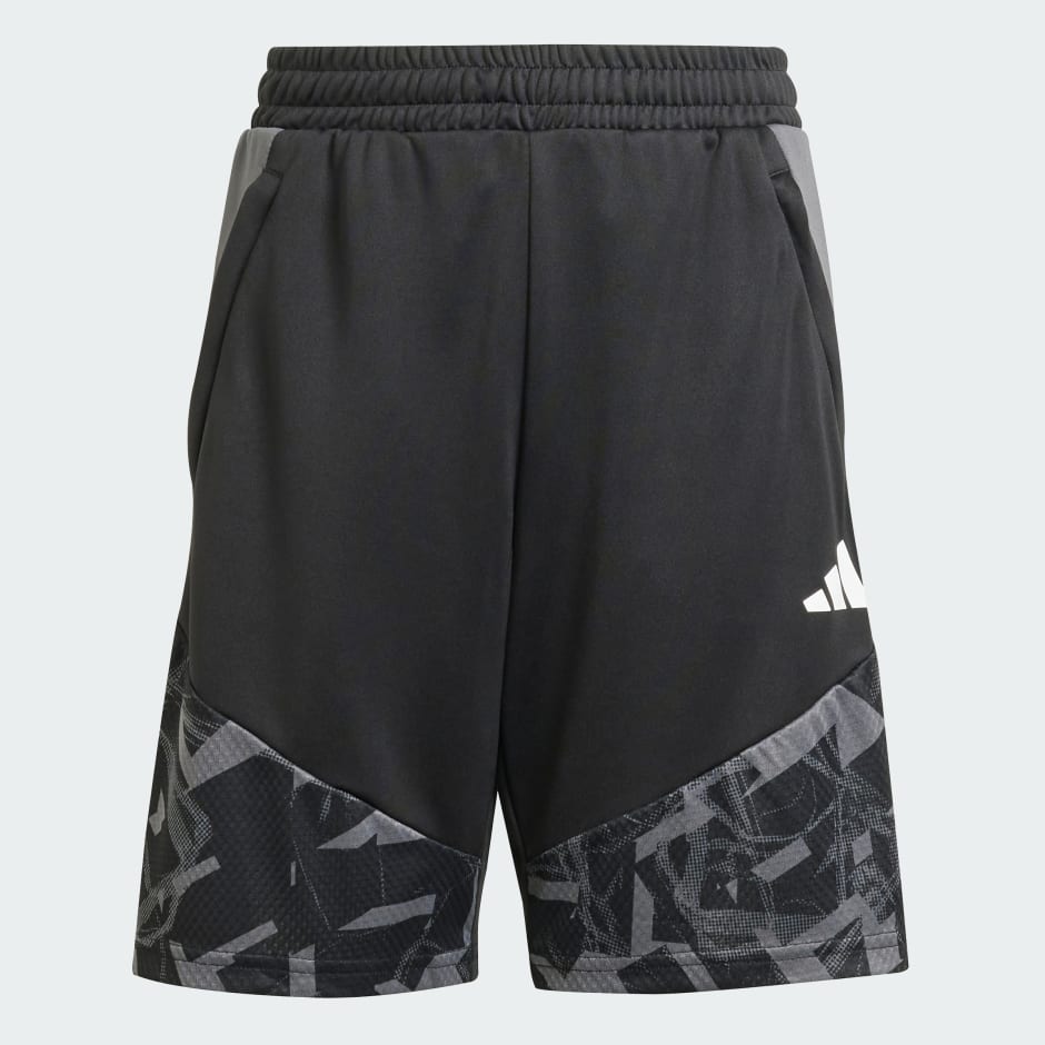 Kids Sport Icons Fractal Print Shorts