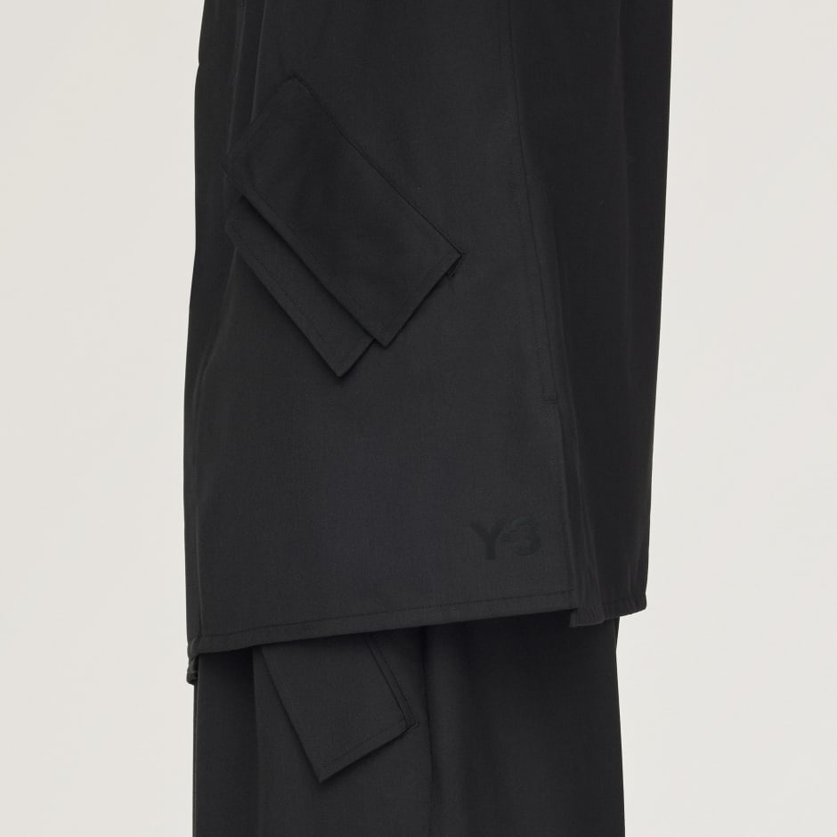 Vunena majica s kapuljačom Y-3 Refined Top 3-Stripes