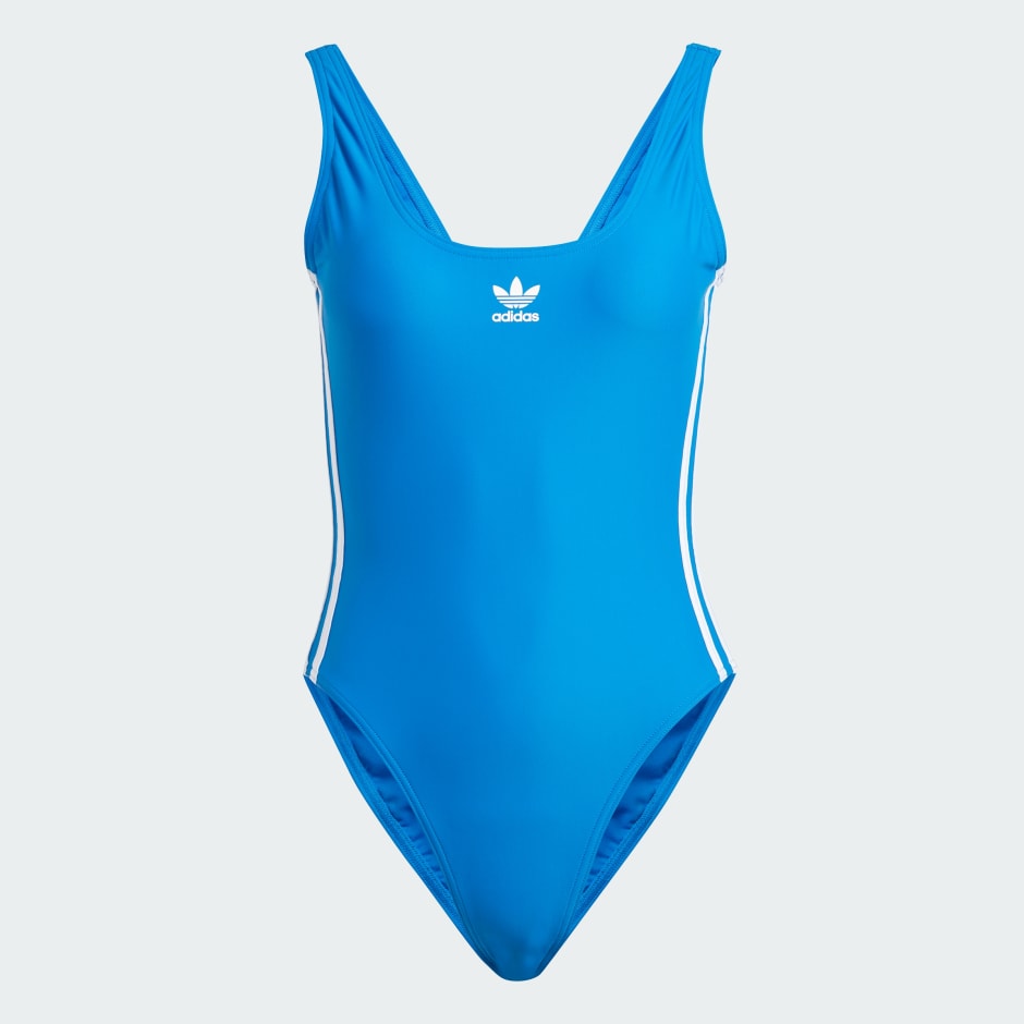 Adidas Adicolor 3-Stripes Swimsuit Blue Bird 16 - Womens Swim Swimwear