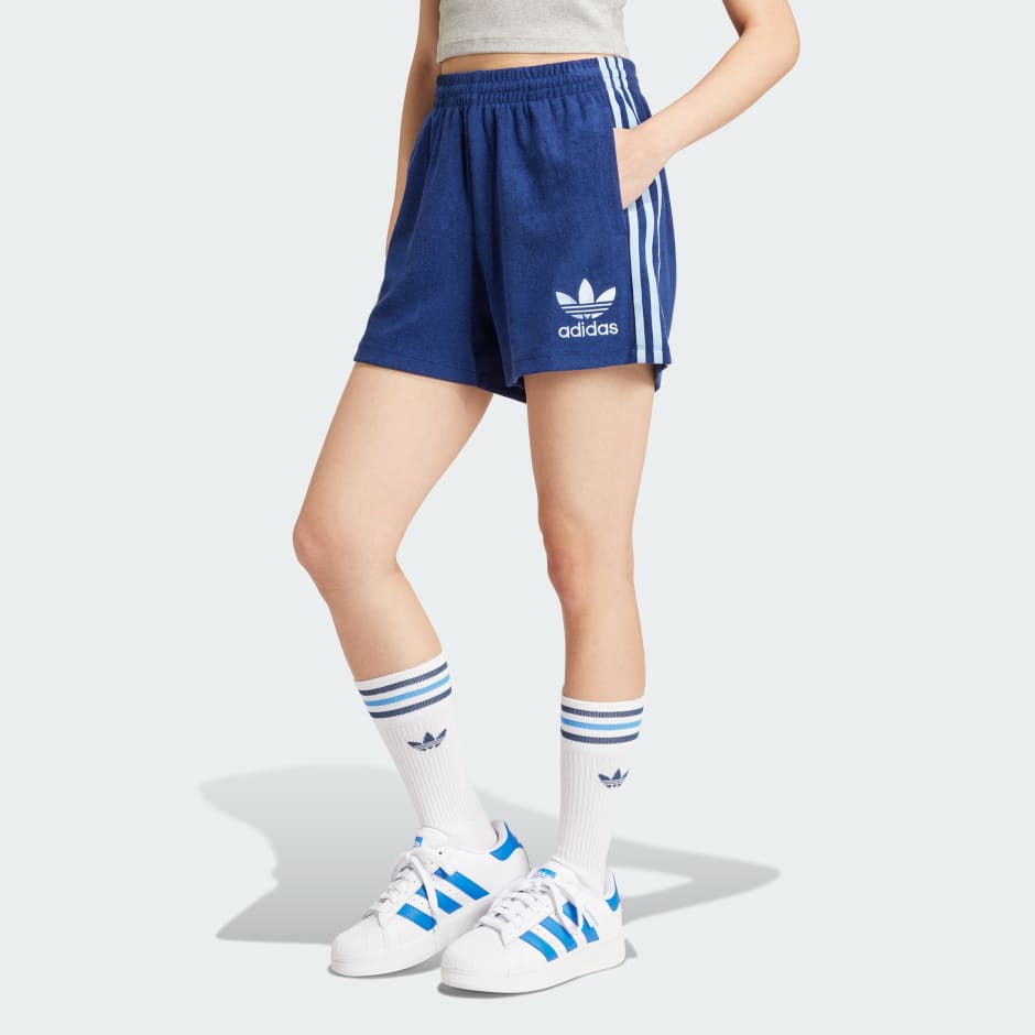 Adidas women's blue store shorts