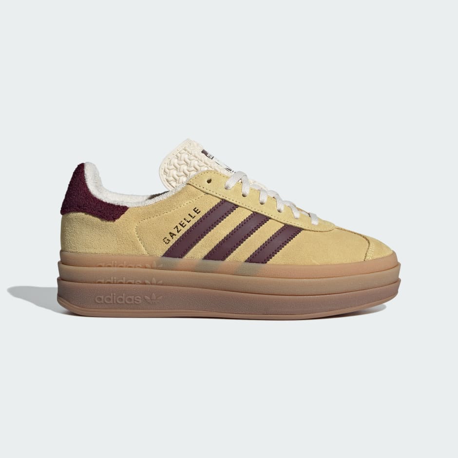 Men's adidas yellow gazelle trainers hotsell