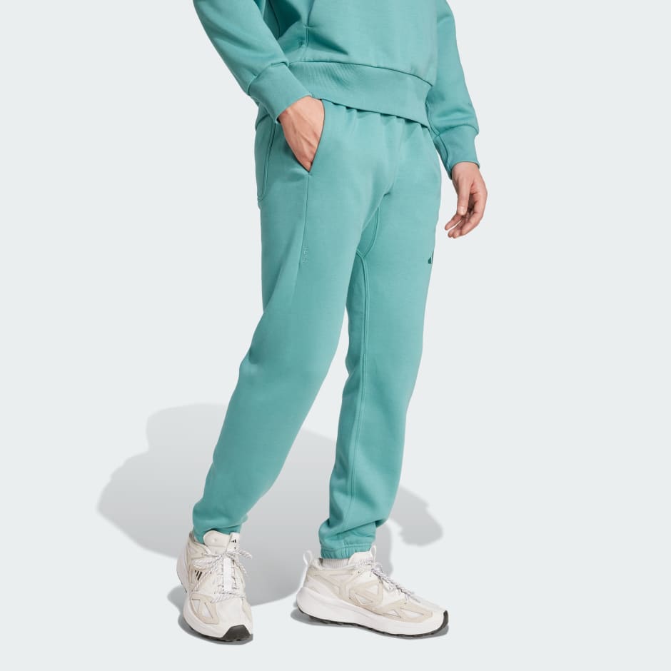 Pantaloni conici regular din l&acirc;nă fleece ALL SZN