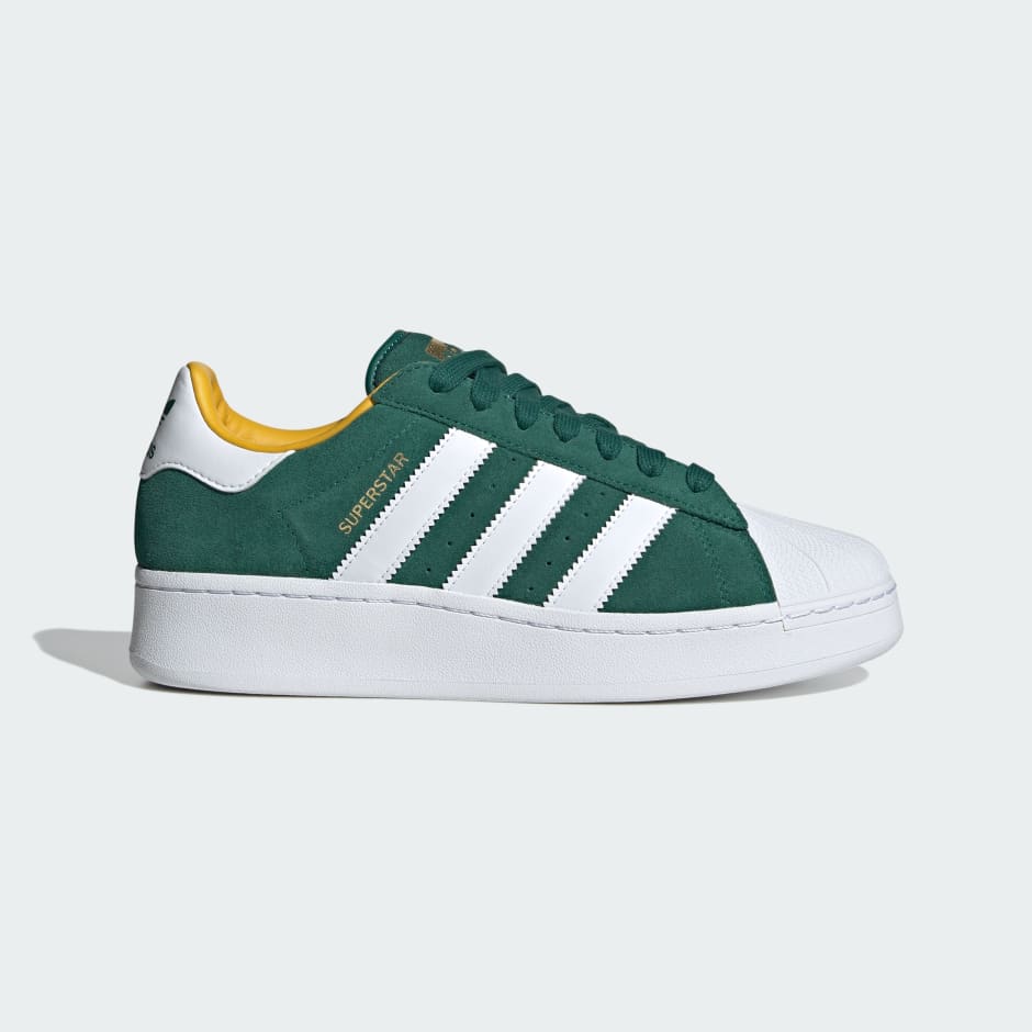 Adidas superstar shop shoes green stripes