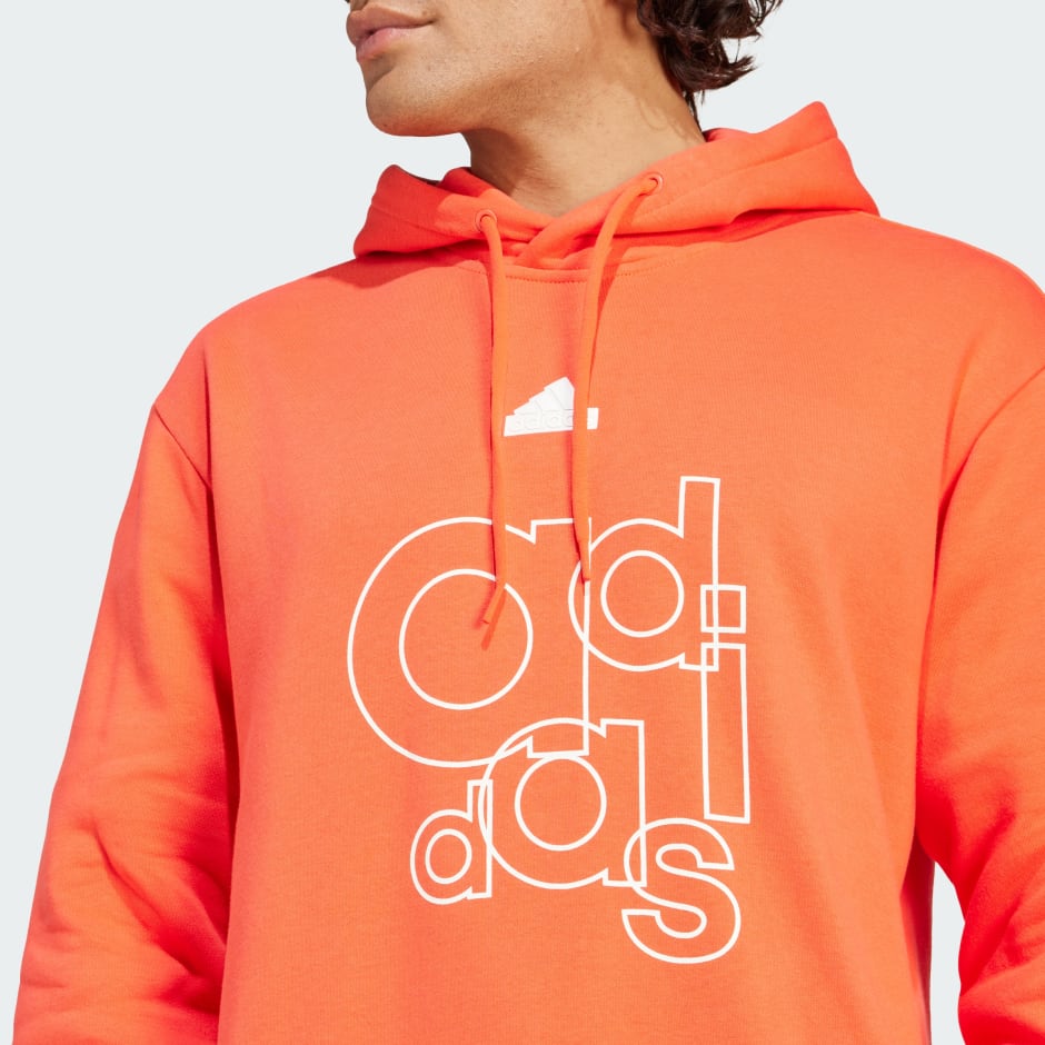 Graphic Print Fleece Hoodie