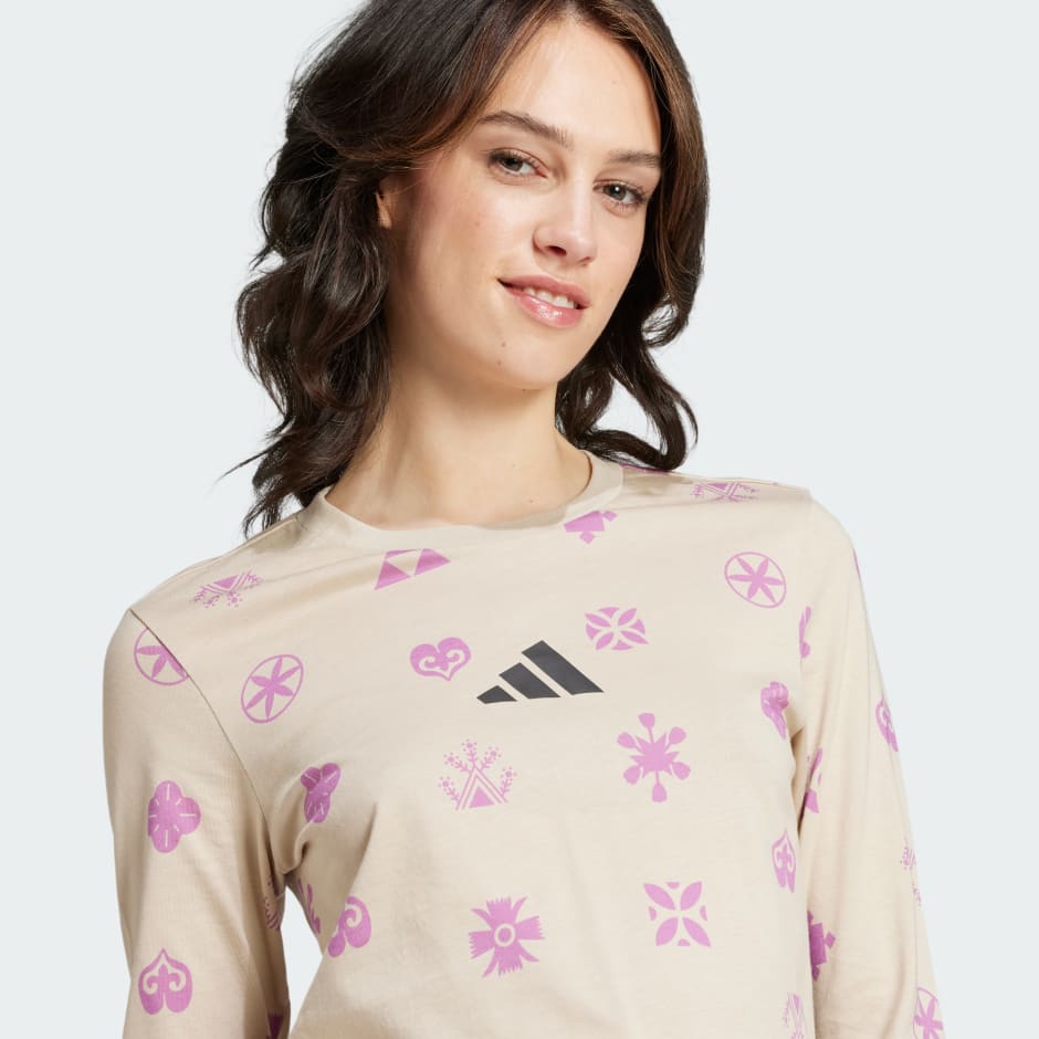 Bloom Sky Print Long Sleeve Tee