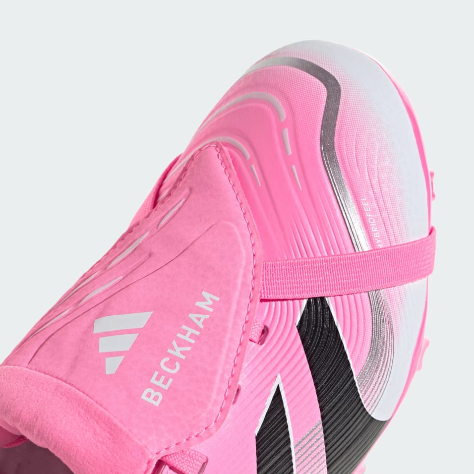 Ghete de fotbal Beckham PREDATOR LEAGUE cu limbă pliabilă, pentur teren dur/suprafețe multiple, copii