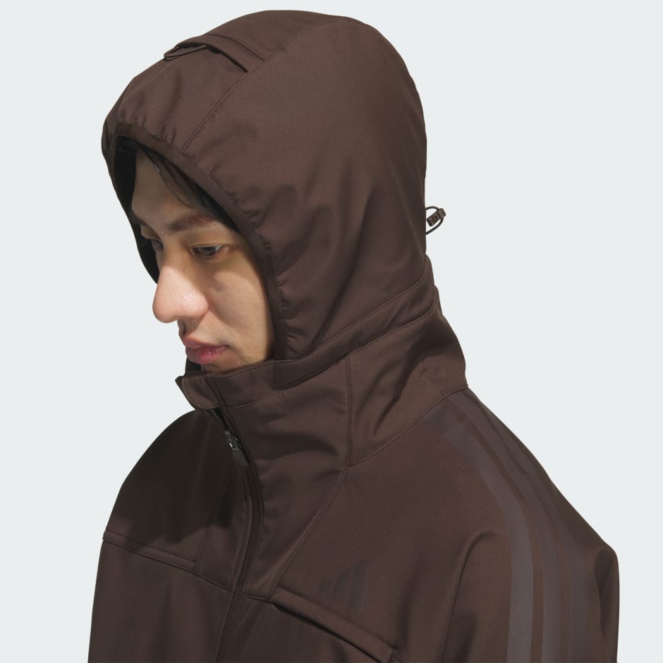 3STRIPES REGULAR FIT BONDED FLEECE HOODED WIND JACKET