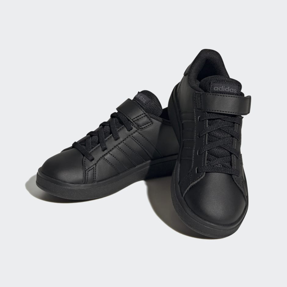 Adidas black store strap shoes