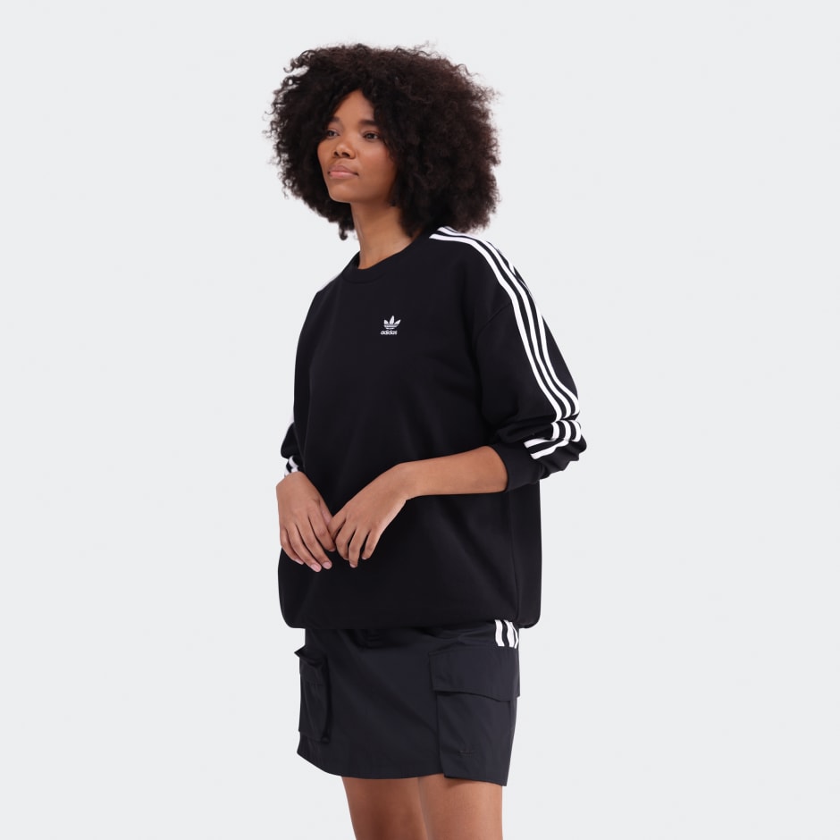 3-Stripes Oversized Crew Sweatshirt