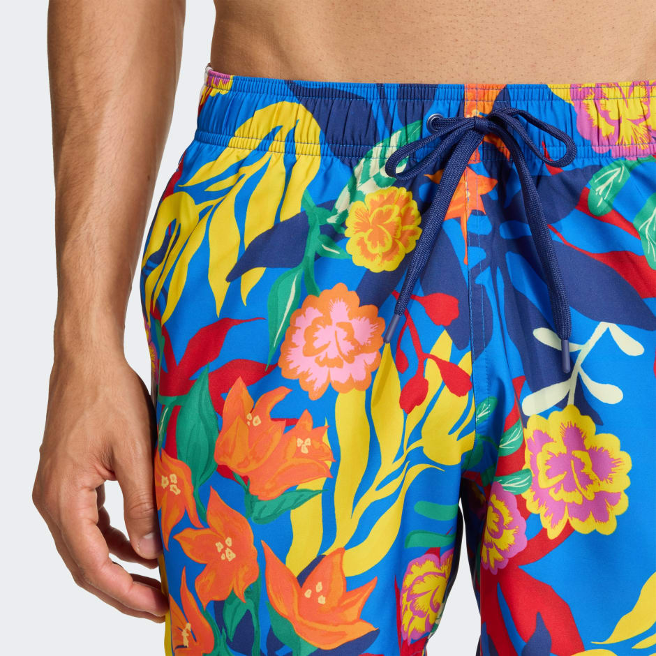 MEXICANA FLORALS 3 STRIPES SWIM SHORTS 5 INCH