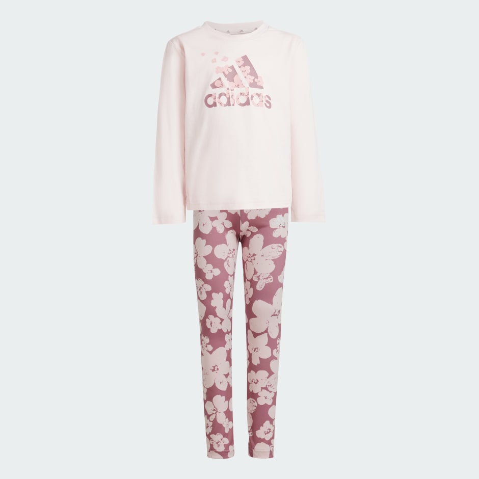 طقم للفتيات Essentials Allover Print Leggings 