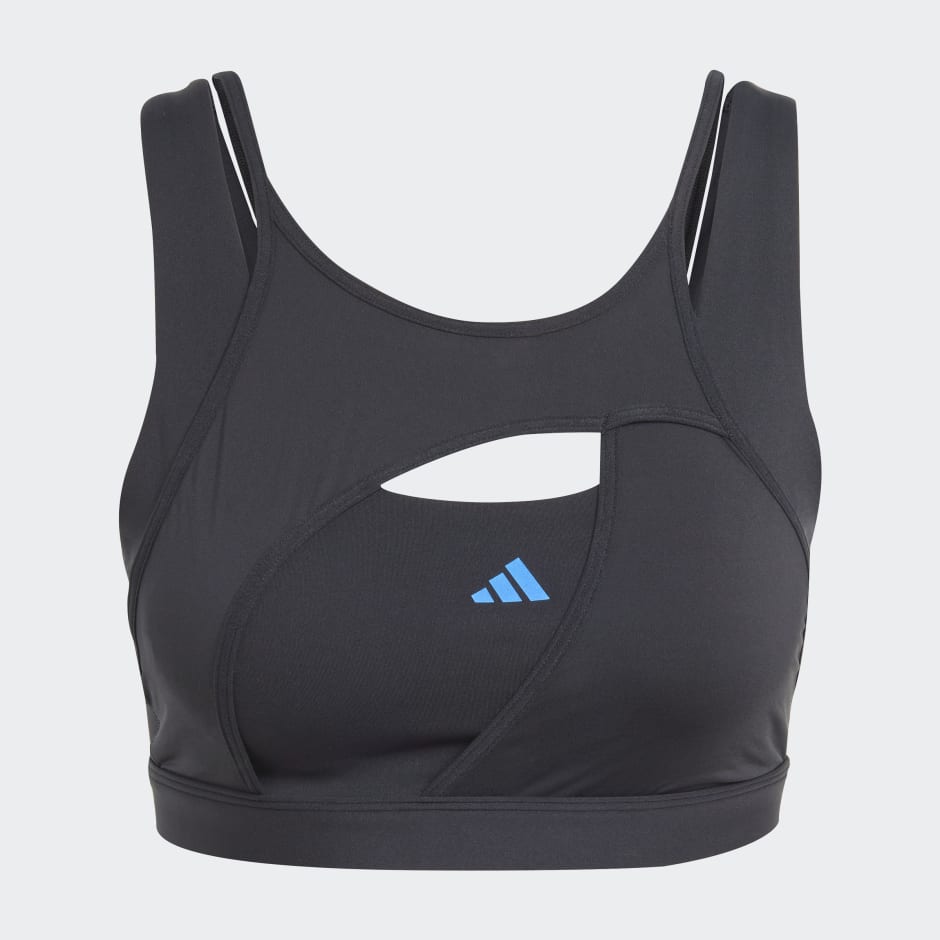 adidas Powerimpact Luxe Medium Support Bra in Black