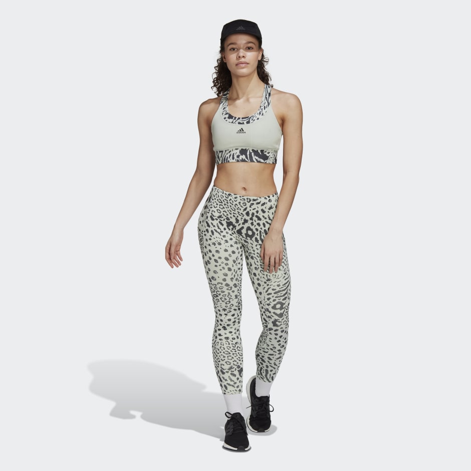 NEW Nike Women's One Tight Cropped 7/8 Leggings - Mini Leopard / Black - XL