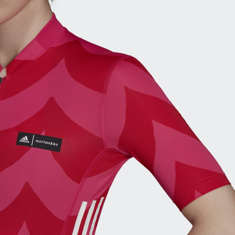 adidas The Marimekko Graphic Cycling Jersey - Pink | adidas QA