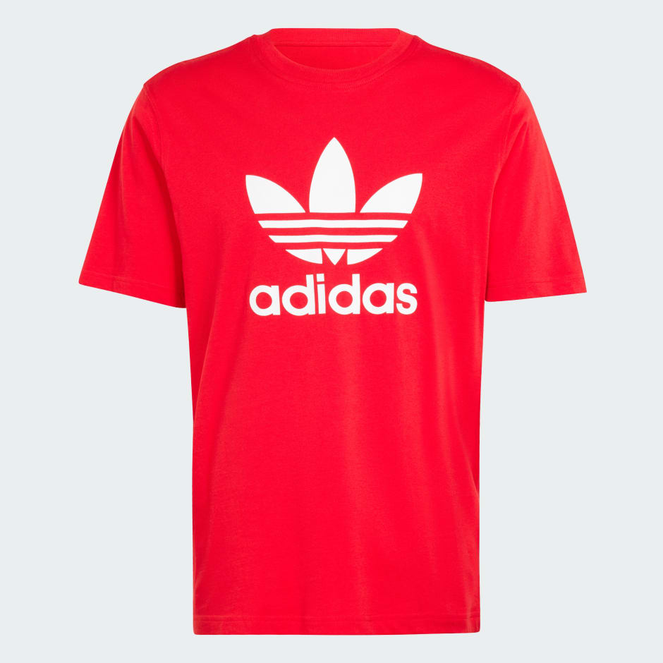 adidas Adicolor Trefoil Tee - Red | adidas UAE