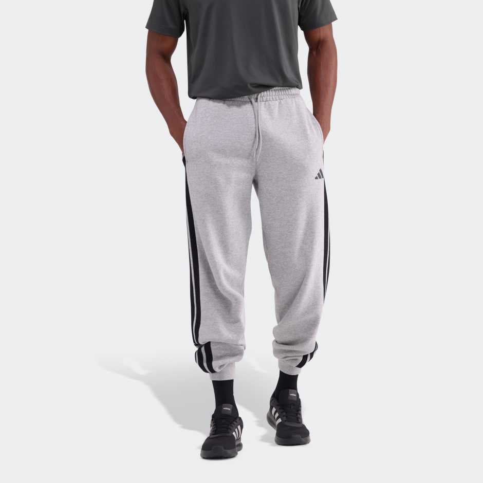 Essentials 3-Stripes Fleece Joggers