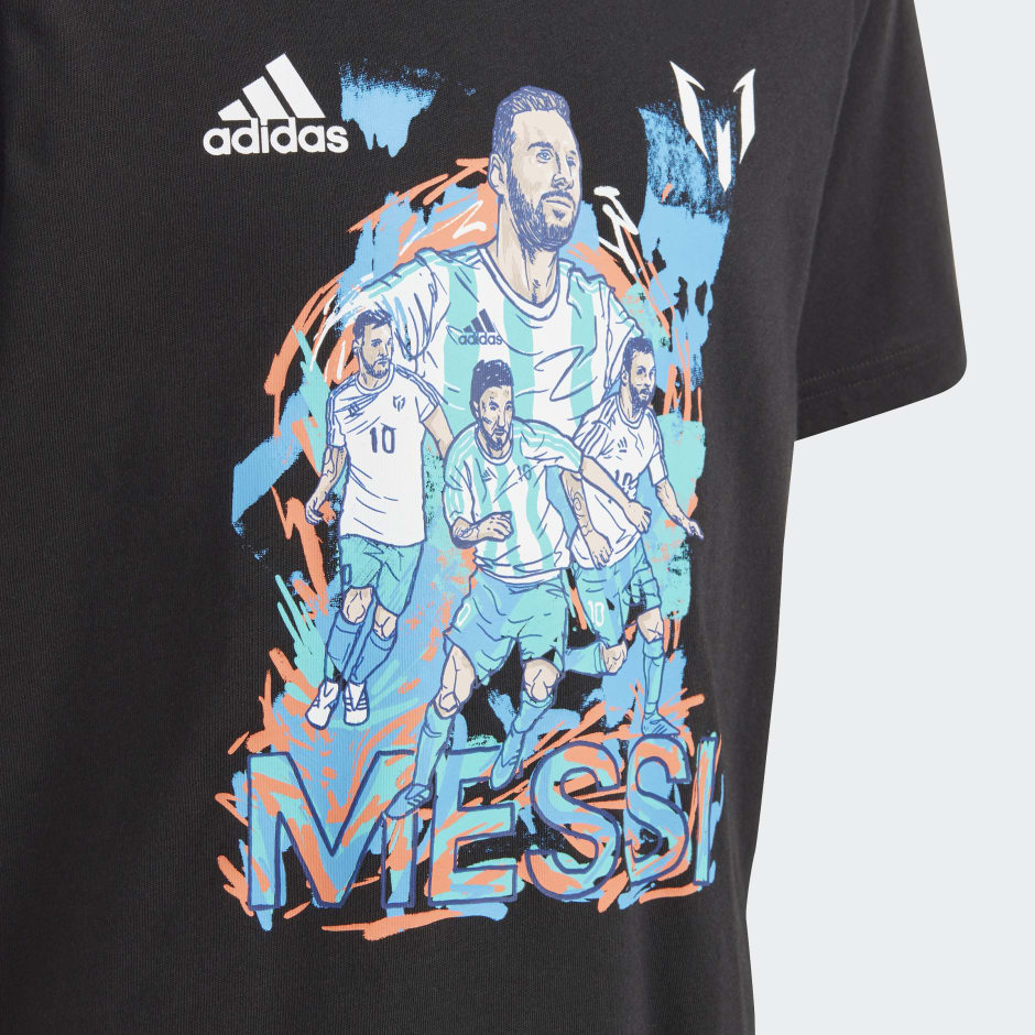 Cabeza comunidad Guinness adidas Messi Football Graphic Tee - Black | adidas OM