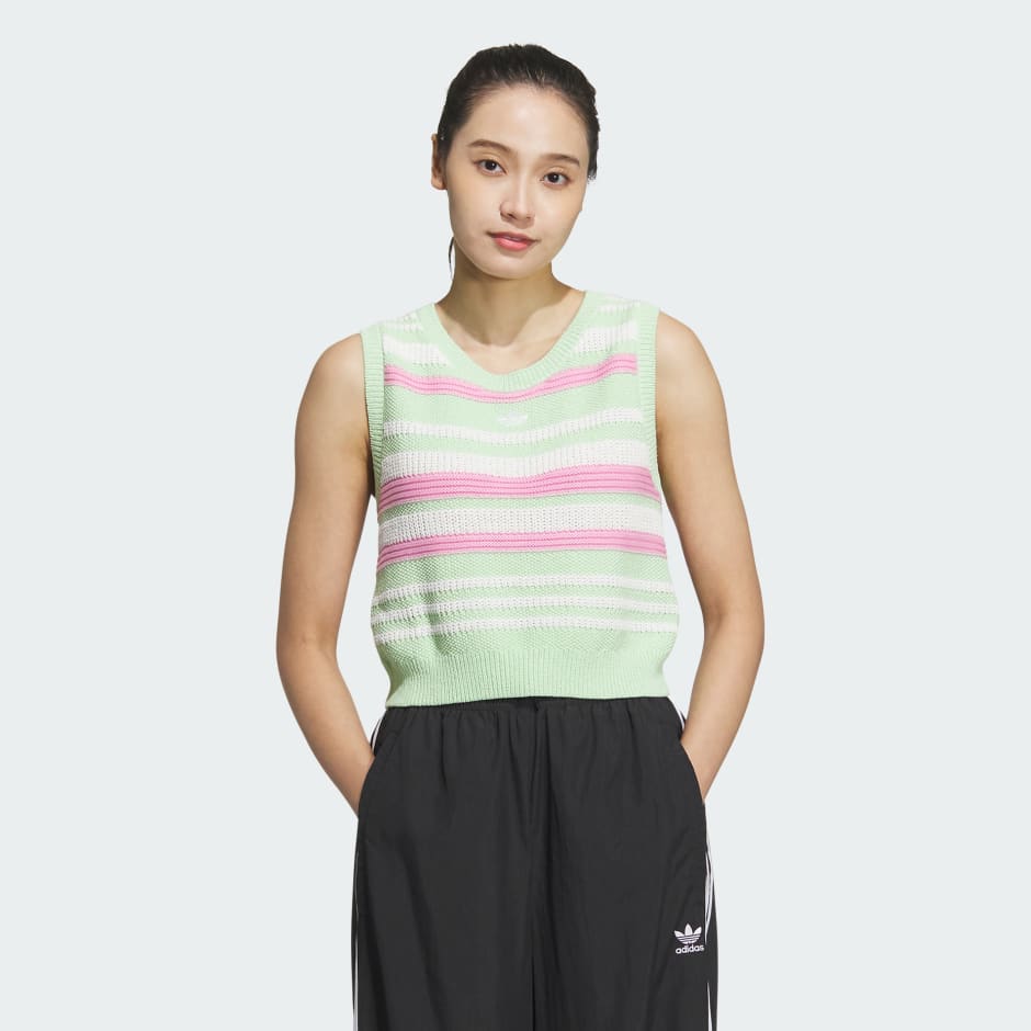 Adidas Summer Knit Striped Tank Top