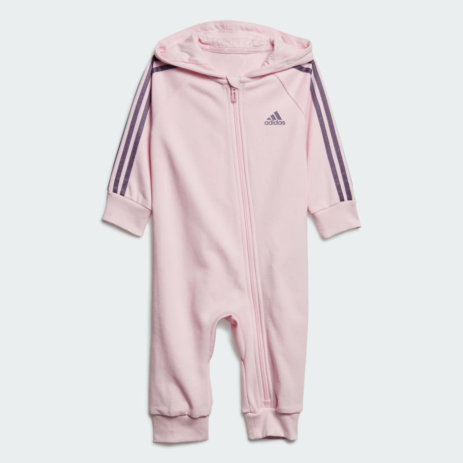 Kids Clothing - Essentials 3-Stripes French Terry Bodysuit Kids - Pink |  adidas Oman