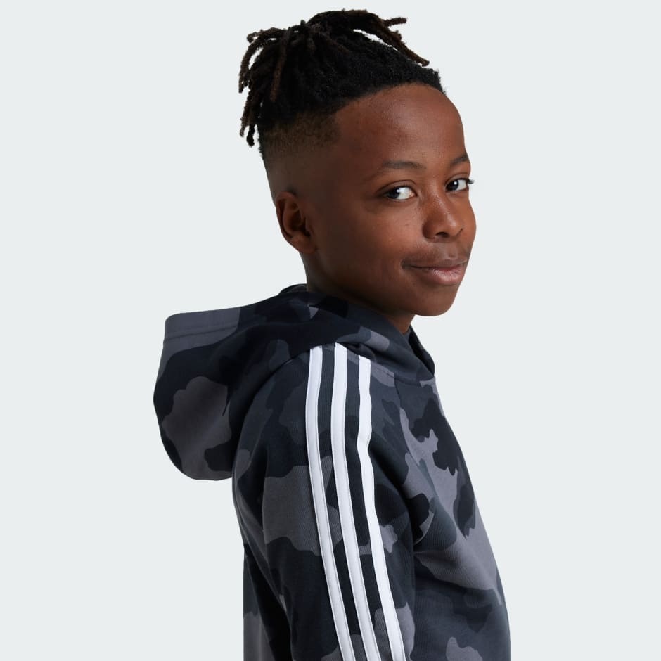 Sweat-shirt à capuche imprimé intégral Essentials Enfants