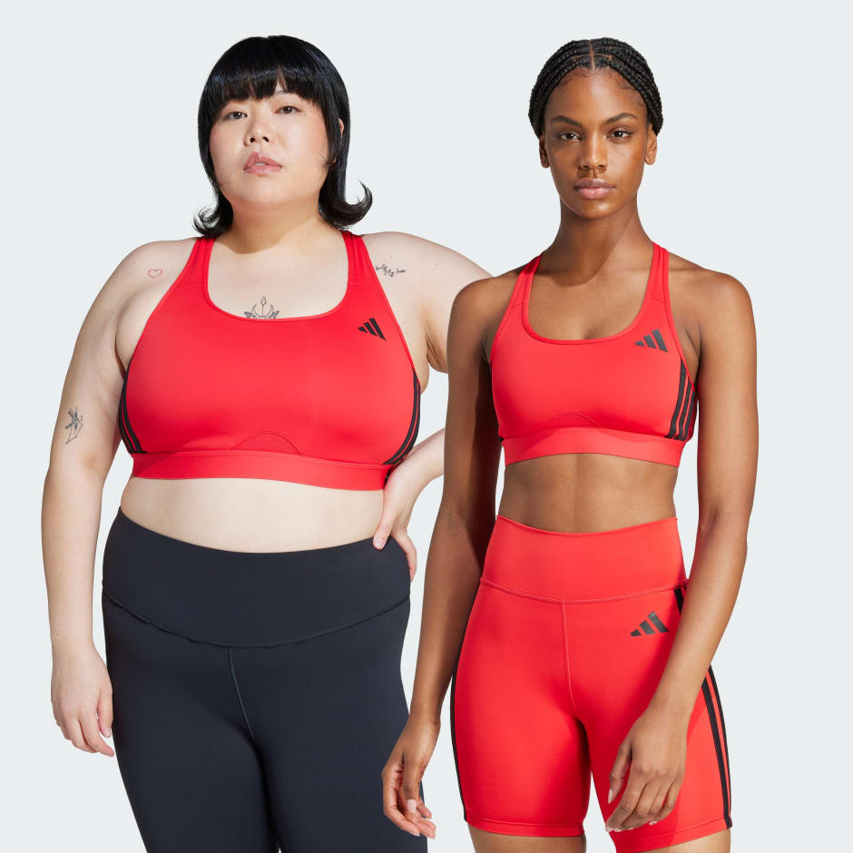 Powerreact Train Medium-Support 3-Stripes Bra