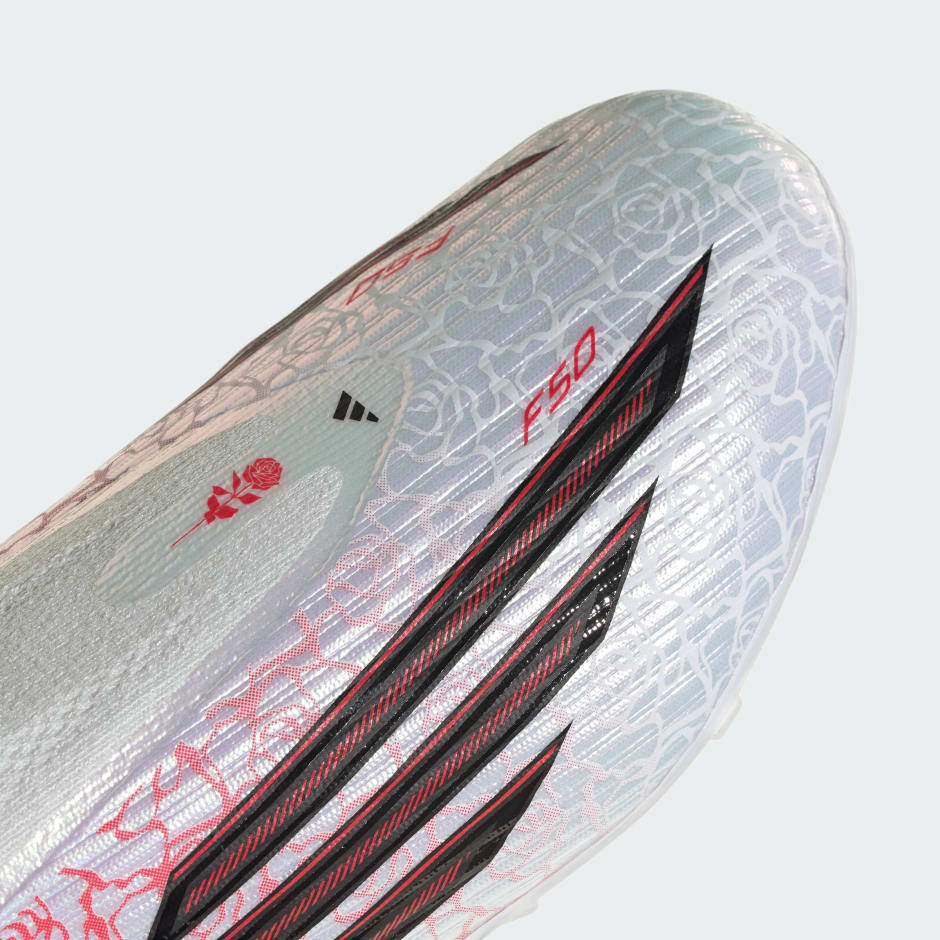 Ghete de fotbal pentru copii F50 LEAGUE fără șireturi, pentru teren ferm