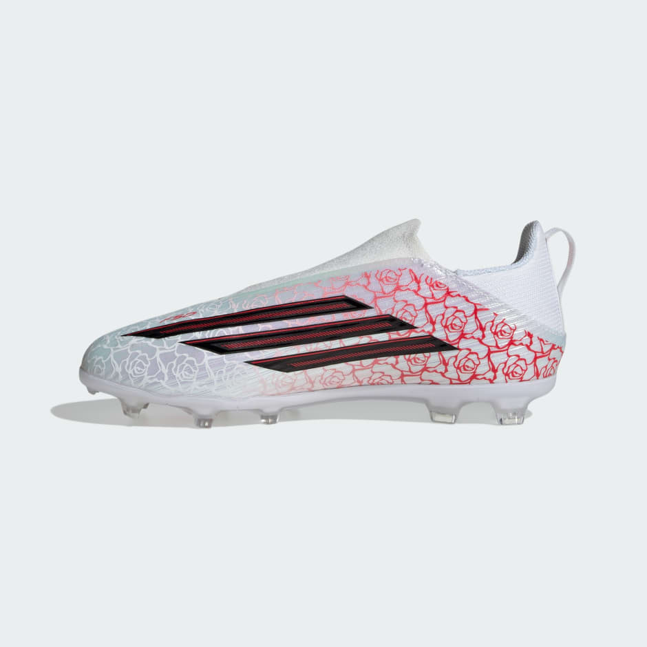 Ghete de fotbal pentru copii F50 LEAGUE fără șireturi, pentru teren ferm